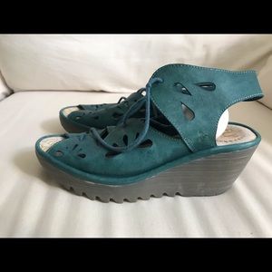 Fly London leather sandals size 38 ( 7.5)